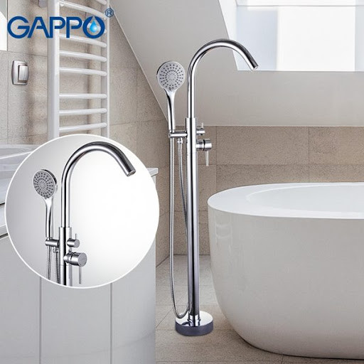 Смеситель для ванны GAPPO g3098 напольный(хром)