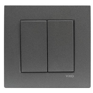 ЭЛЕКТРИЧЕСКИЙ ДВОЙНОЙ ВЫКЛЮЧАТЕЛЬ Х2 NOVELLA FUME