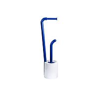 Держатель для туалетной бумаги + ерш синяя Fixsen FX-7032-89