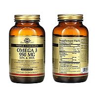 Solgar Omega 3, 950мг (тройная омега) 100 капсул, фото 2