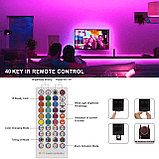 Музыкальный контроллер c bluetooth и пультом + 10 метров RGB ленты + блок питания, фото 3