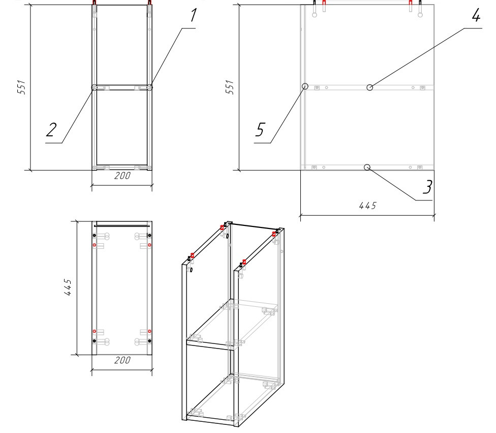 Модуль Cersanit для тумбы MODUO 20 44,7x20 дуб(SB-MD-MOD20-SZ) - фото 2 - id-p91232152