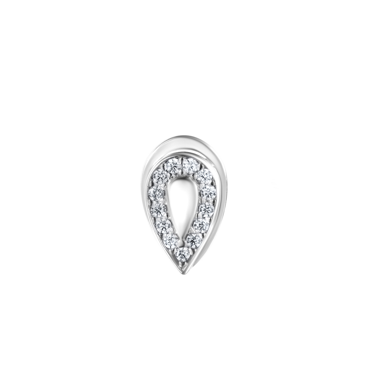 Подвеска TEOSA серебро с родием, фианит 10319-0594-CZ