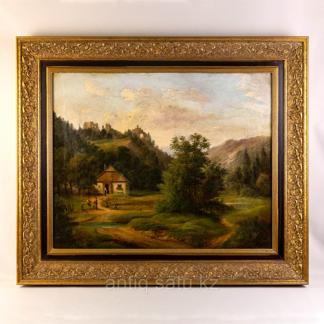 «Альпийский пейзаж» Автор: Julius Abbiati ХIХ век Австрия Холст, масло - фото 1 - id-p91232345