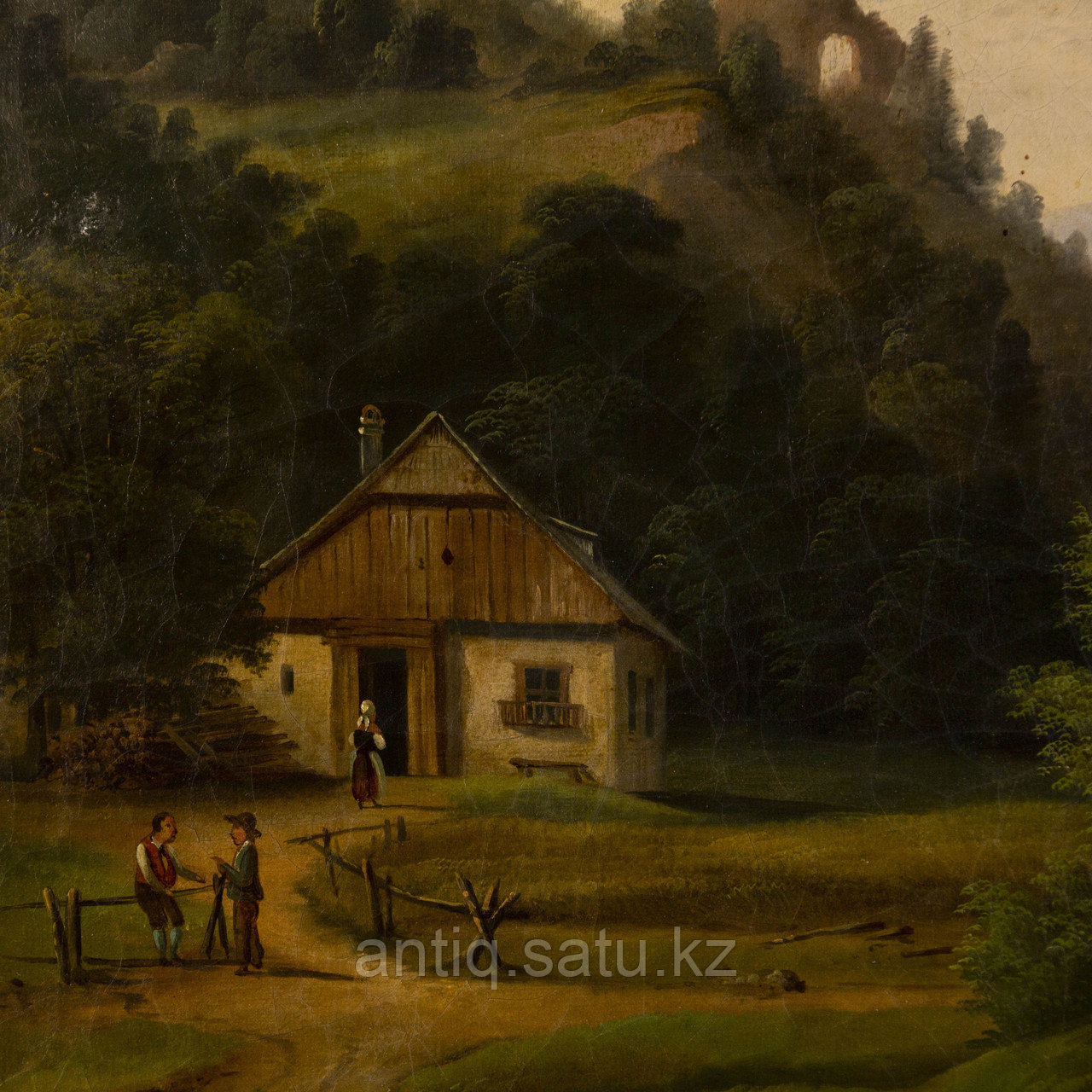 «Альпийский пейзаж» Автор: Julius Abbiati ХIХ век Австрия Холст, масло - фото 7 - id-p91232345