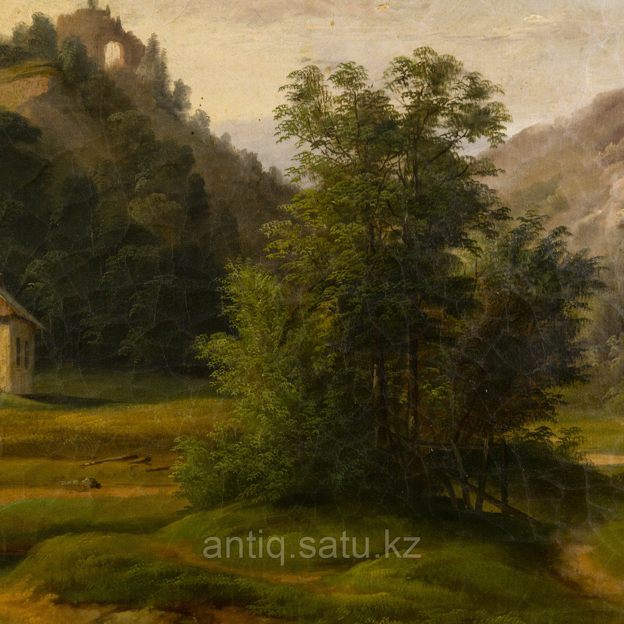 «Альпийский пейзаж» Автор: Julius Abbiati ХIХ век Австрия Холст, масло - фото 9 - id-p91232345