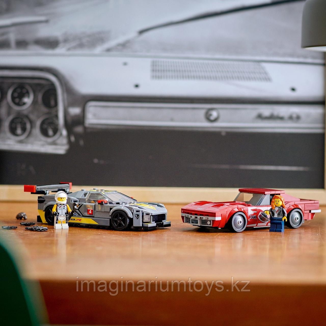 Конструктор LEGO Speed Champions Chevrolet Corvette C8.R Race Car и 1968 Chevrolet Corvette - фото 6 - id-p91232476
