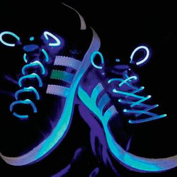 Шнурки с LED подсветкой (цвет синий)