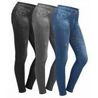 Леджинсы - Слим джеггинсы (Slim Jeggings), черные, L-XL