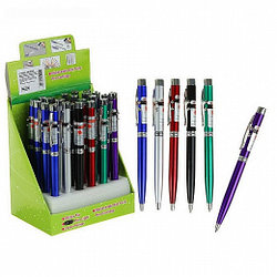 Ручка-фонарик с лазером карманный, 2 диода, цвета МИКС