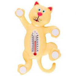 Термометр оконный на липучках - Котик