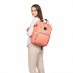 Сумка-рюкзак для мамы Baby Mo с USB, розовый