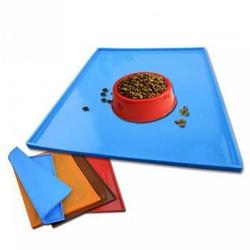 Противоскользящий коврик под миску Pet Supplies, 46х36 см, голубой