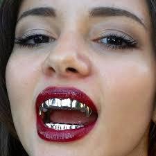 Грилзы, с открытыми зубами, серебро