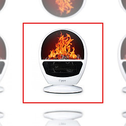 Портативный электрообогреватель Flame Heater, имитация камина