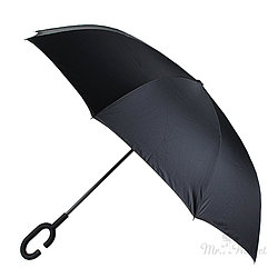 Зонт наоборот (обратный зонт) Up-brella, полуавтомат, черный