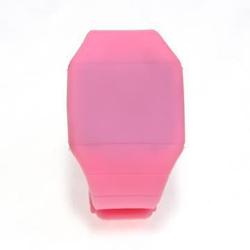 Ультратонкие силиконовые LED часы Nexer G1206, розовые