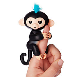 Интерактивная обезьянка Фин Fingerlings Baby Monkey, черный