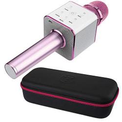 Беспроводной караоке микрофон Tuxun Q7 - Pink