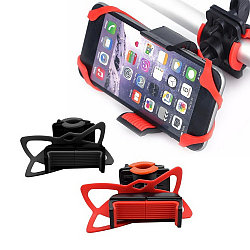 Силиконовый универсальный держатель для телефона Bicycle Phone Holder, 360 градусов, красный