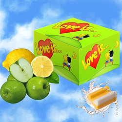 Жвачка Love is - яблоко-лимон (блок 100 шт)