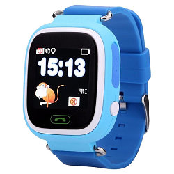 Smart Baby Watch Q80 - умные детские часы с GPS, голубые