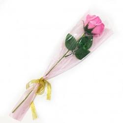 Роза из парфюмированного мыла Soap Flower, 39 см, светло-розовый