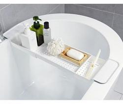 Лоток раздвижной для ванной Bath Tray, белый