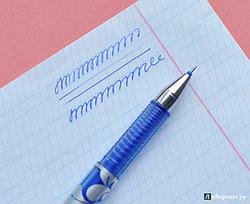Ручка - Пиши-Стирай, гелевая Prestige, узел 0.5 мм, чернила синие , набор + 2 стержня