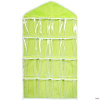 Органайзер для хранения нижнего белья и носков на 16 кармашков, зелёный