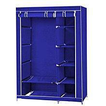Мобильный тканевый шкаф Storage Wardrobe, синий