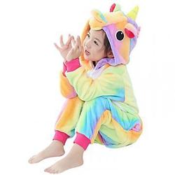 Пижама кигуруми Радужный единорог, детский, размер 105
