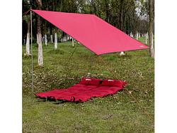 Коврик-Тент-Навес 3в1 для пляжа и пикника - Magic Mat, 290x200 см, в чехле, красный
