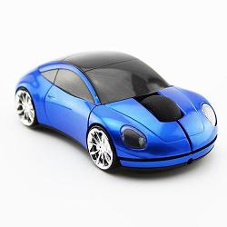Беспроводная мышь в форме машины Porsche, синий