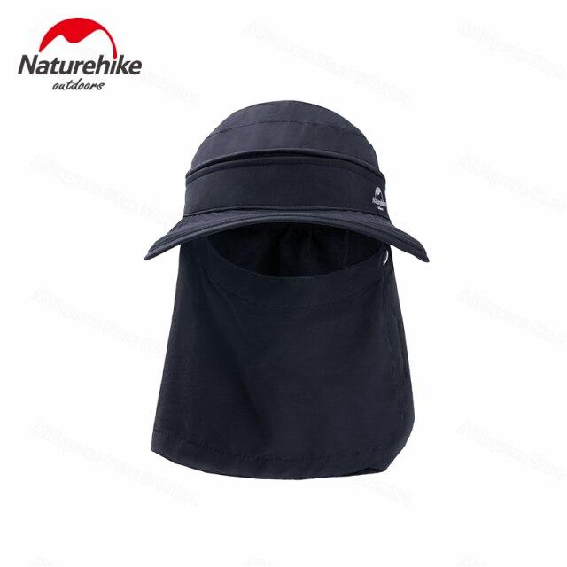 Многофункциональная солнцезащитная шляпа черный Naturehike NH20FS019
