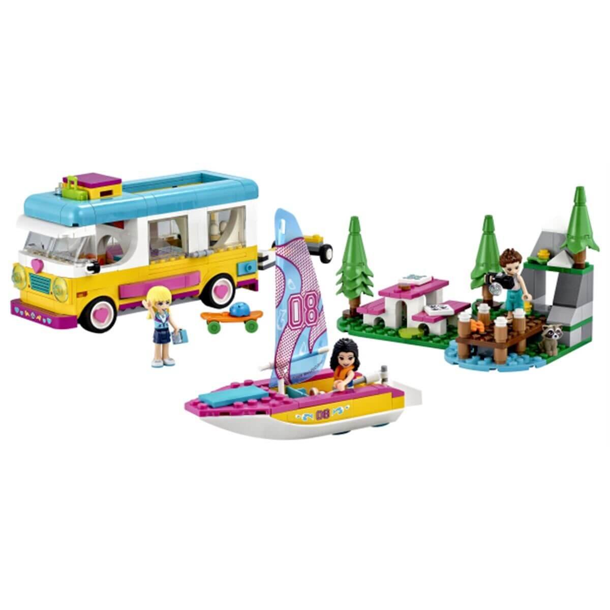 LEGO Friends Лесной дом на колесах и парусная лодка