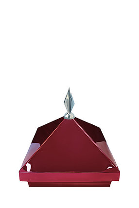 Навершие. Купол на мазар. Цвет бордо с декоративным пером серебро. На колонну 39,5 х 39,5 см., фото 2
