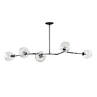 Аспалы шамшырақ Branching Bubble Chandelier - 5 Light (Black-Transparent)