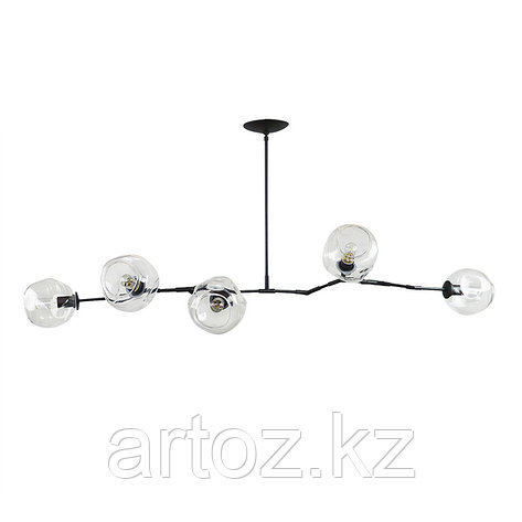 Светильник подвесной Branching Bubble Chandelier - 5 Light (Black-Transparent), фото 1