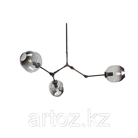 Светильник подвесной Branching Bubble Chandelier - 3 Light (Black-Smoky), фото 2