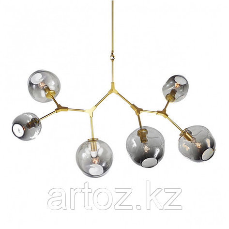 Светильник подвесной Branching Bubble Chandelier - 6 Light (gold-smoky), фото 2