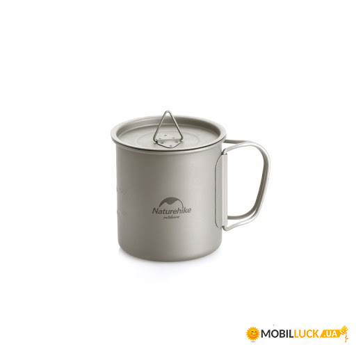 Титановая кружка с крышкой Naturehike 450 мл NH20CJ005