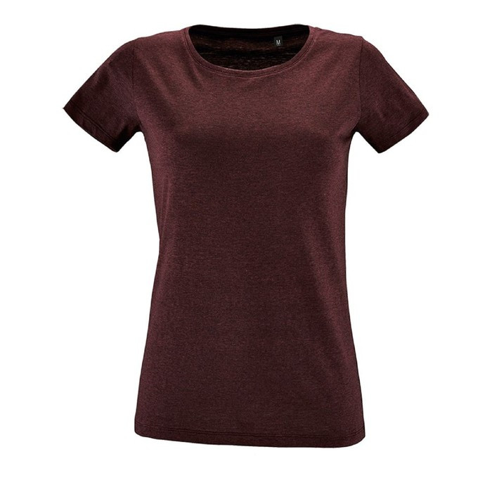 Футболка женская REGENT FIT WOMEN, размер L, цвет бордовый меланж
