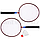 Набор для бадминтона (маленькие ракетки,1 пластиковый волан), фото 3
