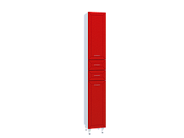 Пенал напольный Water World,Рубин 300,300х320х1970 (Рубин, Красный глянец)(4603745550999)