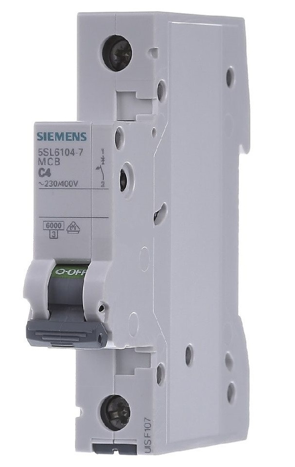 Автоматический выключатель 1P 4A 6kA [C] Siemens 5SL6104-7 - фото 1 - id-p91295376