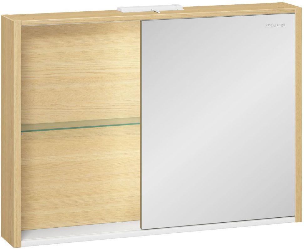 Шкаф зеркальный Уника 100 EDELFORM, белый с дуб гальяно(2-741-45-S) - фото 1 - id-p66107114