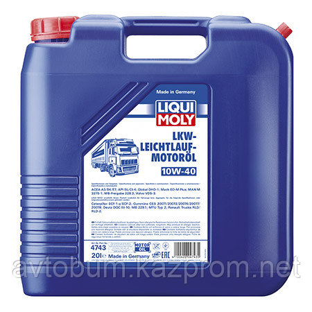 Моторное масло LIQUI MOLY LKW-Leichtlauf-Motoröl 10W-40 20л - фото 1 - id-p91314098