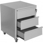 ТМ 1.1 ESD (RAL 7035 ESD) — тумба металлическая на 3 ящика антистатическая
