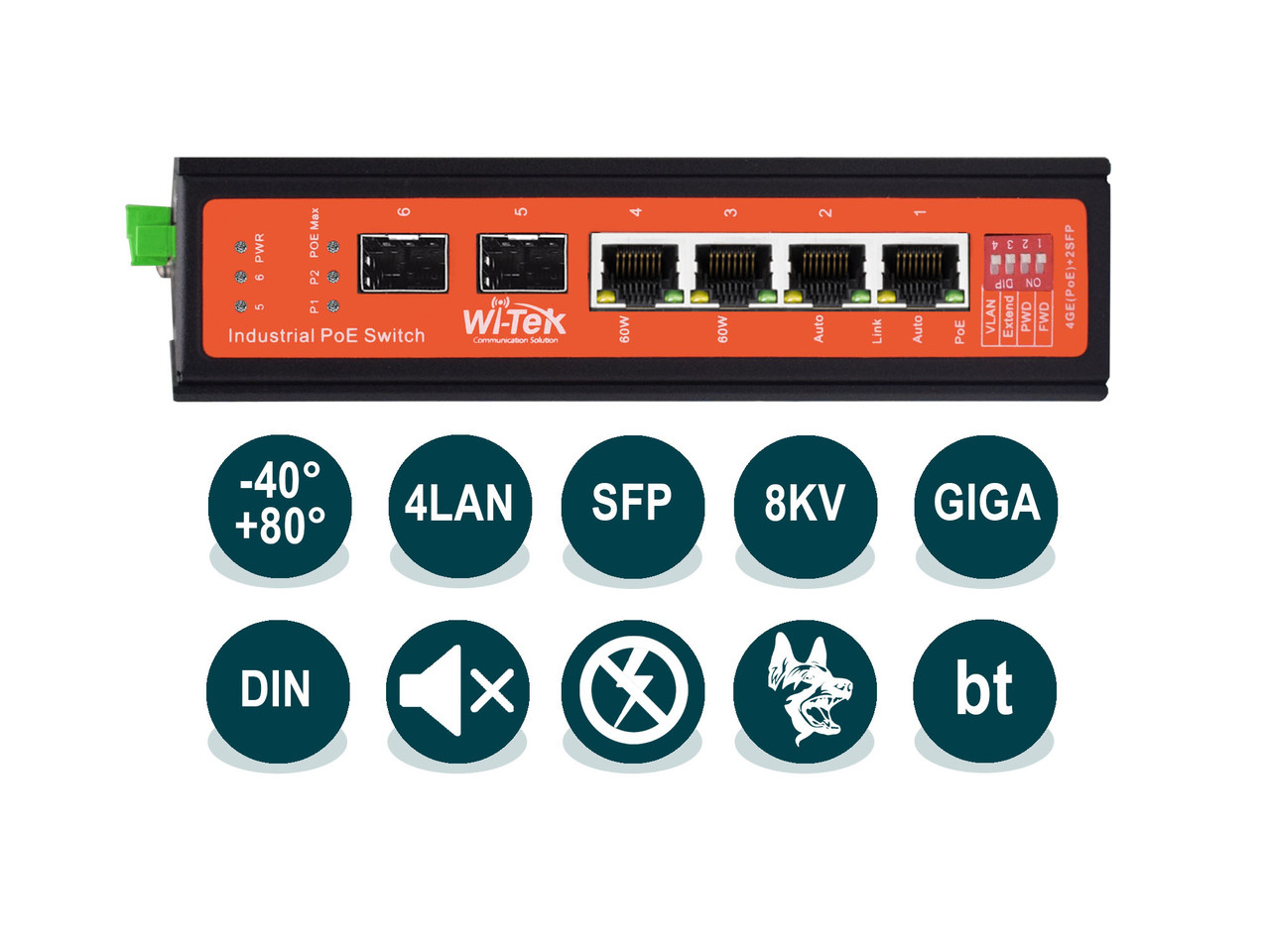 Wi-Tek WI-PS306GF-I (v2) - PoE-коммутатор